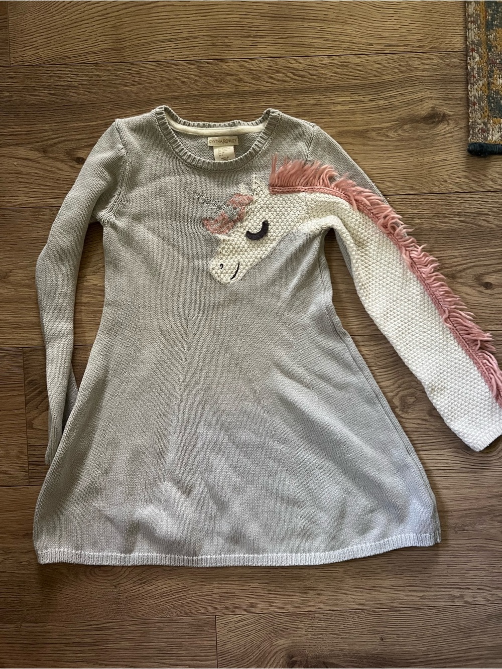 Girls' Unicorn Knit Dress